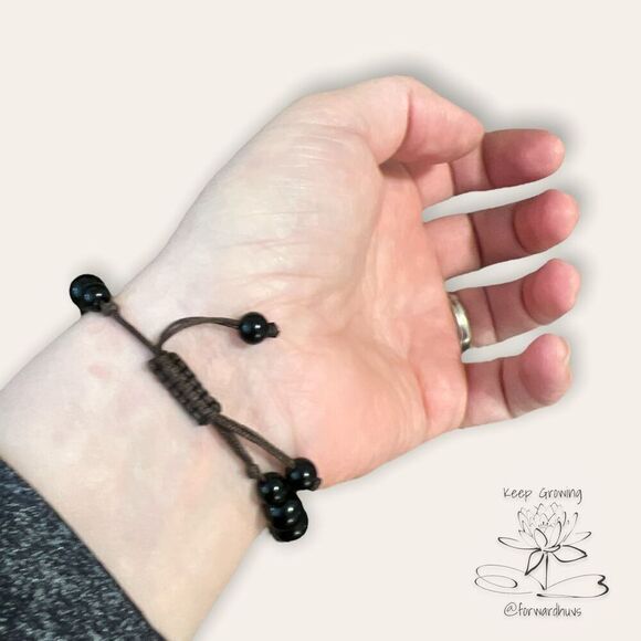 Adjustable Black and White Bracelet - Adorable - Picture 3 of 7